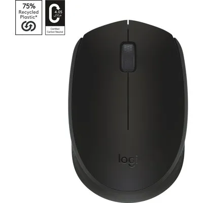 Logitech M171 kabellose, komfortable opt. Maus, schwarz mit langer Lebensdauer, für Links- und Rechtshänder