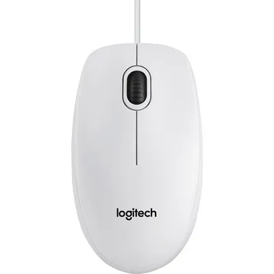 Logitech B100, weiß, Optische USB Maus für Rechts-und Linkshänder