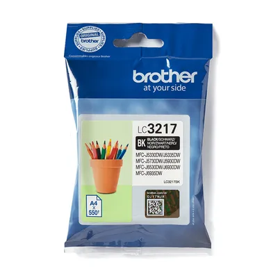 Brother LC-3217BK Tintenpatrone Schwarz für 550 Seiten Kompatibilität: MFC-J5330DW // MFC-J5335DW // MFC-J5730DW // MFC-J5930DW // MFC-J6530DW // MFC-