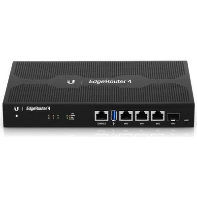 UBIQUITI EdgeRouter 4-Port Router (ER-4) [4x Gigabit-LAN, Konsolen-Port, Rack-Mount]