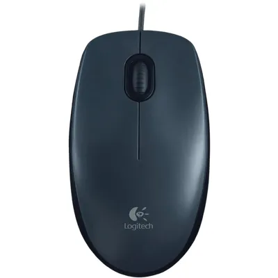 Logitech M90, kabelgebunden, optische USB-Maus mit 2 Tasten und Scrollrad, grau