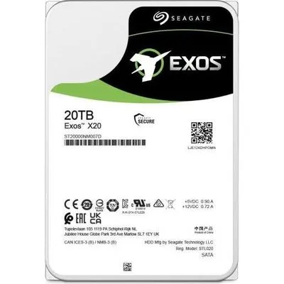Seagate Exos X20 20TB 3.5 Zoll SATA Interne Enterprise Festplatte mit FastFormat (512e/4Kn)