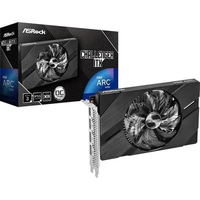 ASRock Intel Arc A380 Challenger ITX 6GB OC - A380 CLI 6GO, 6GB GDDR6, HDMI, 3x DP