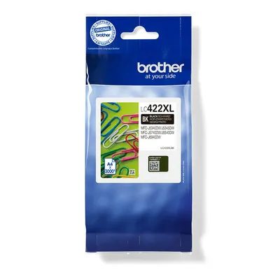 Brother LC-422XLBK Tintenpatrone Schwarz für 3.000 Seiten Kompatibilität: MFC-J5340DWE // MFC-J5340DW // MFC-J5345DW // MFC-J5740DW // MFC-J6540DWE