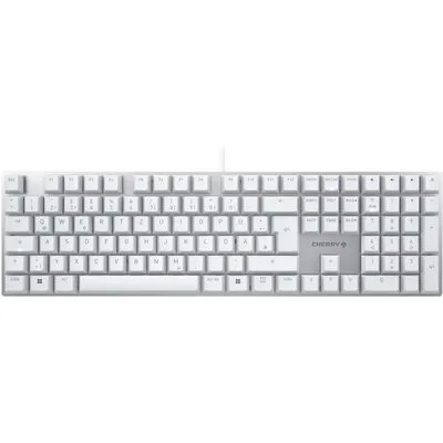 CHERRY KC 200 MX Tastatur, Weiß-Silber / MX2A Brown Switch, Kabelgebunden