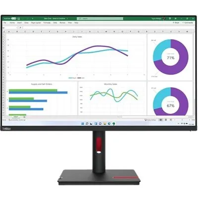 ThinkVision T32h-30 Business Monitor - QHD IPS Panel Höhenverstellbar, USB-C, Power Delivery 90W, RJ45