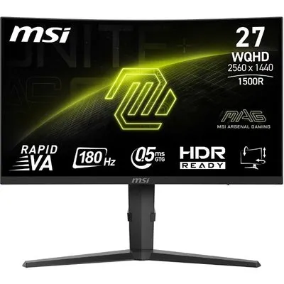 MSI MAG 275CQPFDE Gaming Monitor QHD Curved Panel, 180Hz, 0,5ms 9S6-3CE91H-002