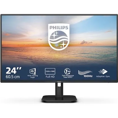 Philips 24E1N1100A 24 Zoll - Office Monitor IPS Panel, FHD, eingeb. Lautsprecher (1920x1080, 100 Hz, VGA, HDMI 1.4) schwarz