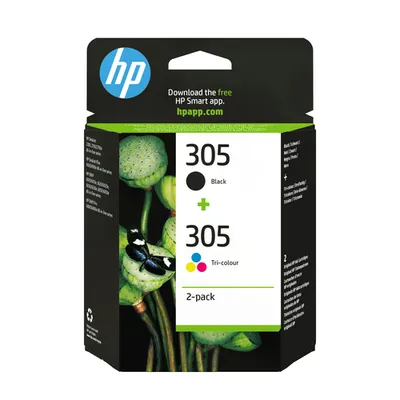 HP 305 (6ZD17AE) Original Druckerpatrone 2er-Pack Kompatibilität: HP DeskJet 2000er Serie / HP ENVY 6000er Serie