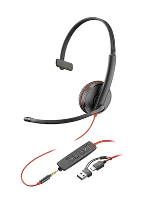 Poly Blackwire 3215 USB-C HS +3.5mmP +USB-C/A