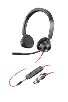 Poly Blackwire 3325 USB-C HS +3.5mmP +USB-C/A