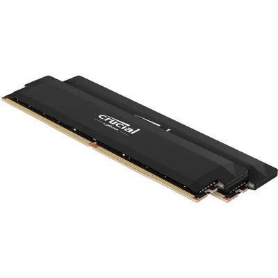 Crucial Pro OC Schwarz 32GB Kit (2x16GB) DDR5-6400 CL38 UDIMM Gaming-Arbeitsspeicher - Unterstützt Intel XMP 3.0 und AMD EXPO