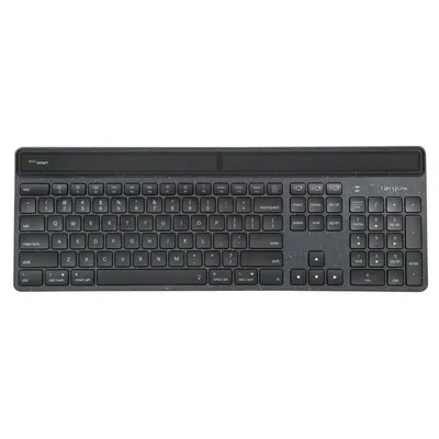 Targus® EcoSmart® Energy Harvesting Bluetooth® Tastatur Antimikrobieller Schutz, Energiegewinnung durch Solarzellen