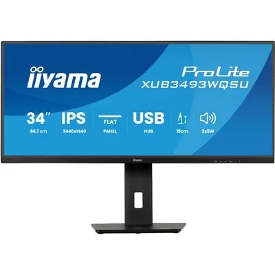 Iiyama ProLite XUB3493WQSU-B6 Business Monitor - Pivot, USB-Hub