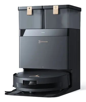 ECOVACS Deebot T50 Max Pro Omni Gen2 Saugroboter Schwarz 18.500 Pa Saugkraft, OZMO Turbo 2.0 Wischen, Multifunktionsstation