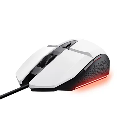 MAU Trust Gaming GXT109W FELOX Gaming Maus weiß Beleuchtete Gaming-Maus mit programmierbaren Tasten, weiß