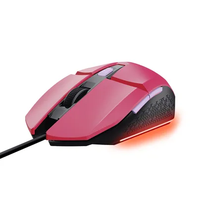 Trust Gaming GXT109P FELOX Gaming Maus pink Beleuchtete Gaming-Maus mit programmierbaren Tasten, weiß