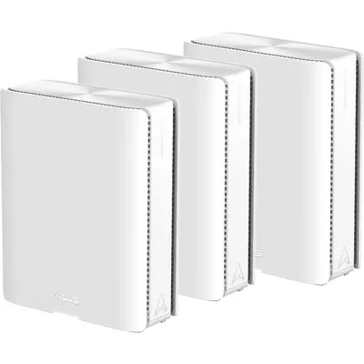 ASUS ZenWiFi BQ16 WiFi 7 Mesh System 3er-Pack WLAN BE25000 Quadband, 2x 10GbE + 3x 1GbE (pro Einheit), Abdeckung bis zu 1022 m²