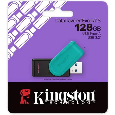 Kingston DataTraveler Exodia S Typ-A 128GB USB-Stick Swivel, USB 3.2 Gen 1x1 (5 Gbit/s)