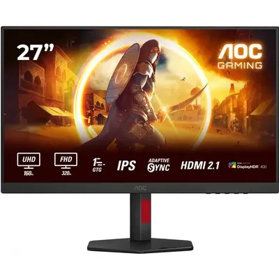 AOC U27G4R 27 Zoll - Dual-Frame Gaming Monitor Fast IPS Panel, UHD 160Hz/ FHD 320 Hz, 1 ms, HDR400, HDMI, DP