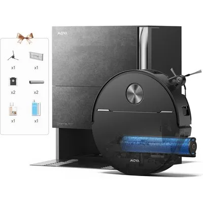 Mova Z70 Ultra Roller Complete Schwarz Saug-Wisch-Roboter mit Reinigungsstation