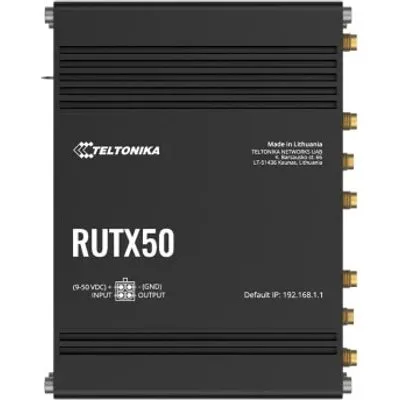 Teltonika RUTX50 5G Router 5G DL bis zu 3,3 Gbit/s, 4G DL bis zu 2 Gbit/s, Dual-SIM, 5x Gigabit Ethernet