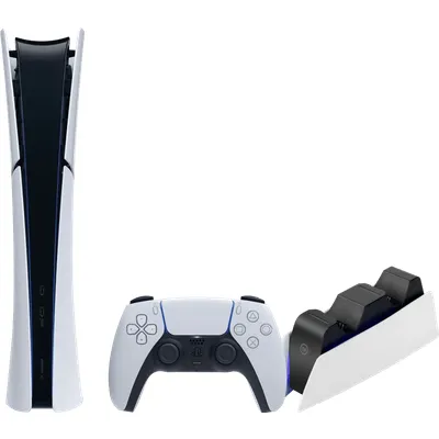 PlayStation 5 Smart Digital Edition + BlueBuilt Ladestation