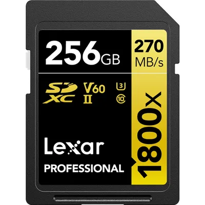 Lexar Professional SDXC 1800x GOLD 256GB 180 MB/s
