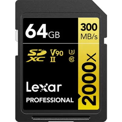 Lexar Professional SDXC 2000x GOLD 64GB 260 MB/s