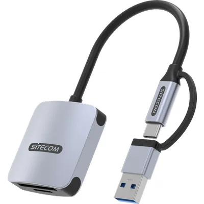 Sitecom USB Card Reader High Speed USB-C und USB-A