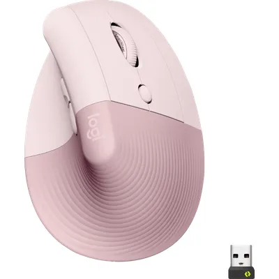 Logitech Lift Vertikale ergonomische Maus Rosa