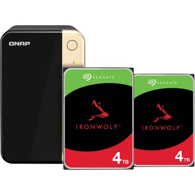 QNAP TS-264-8G + Seagate Ironwolf 4 TB Doppelpack
