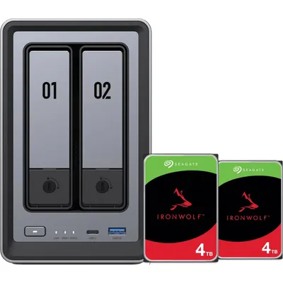 UGREEN NASync DXP2800 + Seagate Ironwolf 4 TB Doppelpack