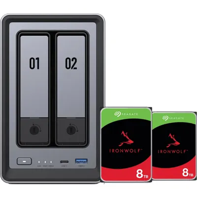 UGREEN NASync DXP2800 + Seagate Ironwolf 8 TB Doppelpack