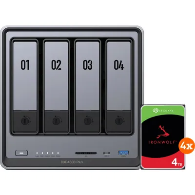 UGREEN NASync DXP4800 Plus + Seagate Ironwolf 4TB 4er-Pack
