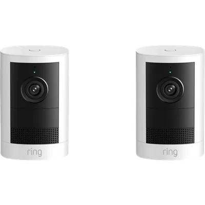Ring Außenkamera Akku 2. Generation Weiß Doppelpack