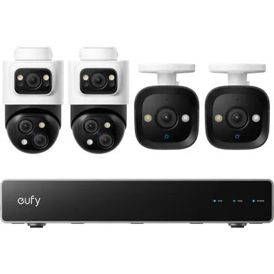 eufy PoE Sicherheitssystem + NVR + S4 Doppelpack + E40 Doppelpack