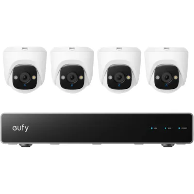 eufy PoE Sicherheitssystem + Netzwerkvideorecorder + E41 4er-Pack
