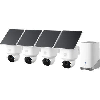 eufy SoloCam E42 4er-Pack + HomeBase 3