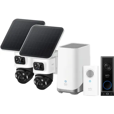 Anker eufyCam S4 Doppelpack + HomeBase 3 + Video Doorbell E340 + Chime