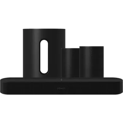Sonos Beam Gen 2 Schwarz + Era 100 SL Heimkino-Set Schwarz
