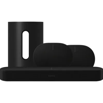 Sonos Beam Gen. 2 Schwarz + 2x Era 300 Schwarz + Sub Mini Schwarz