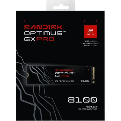 SANDISK Optimus GX PRO 8100 2TB PCIe 5.0 NVMe SSD