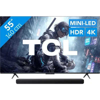 TCL QD Mini-LED 55 Zoll T8D (2026) + TCL S45H 2.0 Soundbar