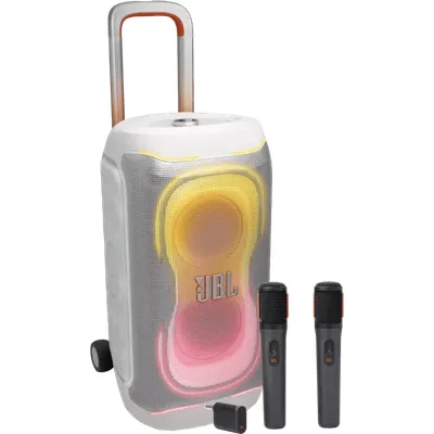 JBL PartyBox 330 Weiß + JBL Kabelloses Mikrofonset