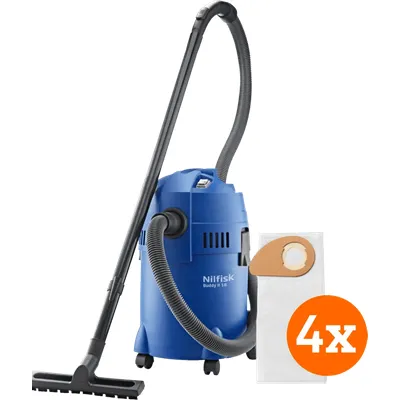 Nilfisk Buddy II 18 + Nilfisk Staubsaugerbeutel für Buddy II (4x)