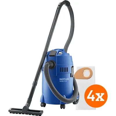 Nilfisk Buddy II 18 T + Nilfisk Staubsaugerbeutel für Buddy II (4x)