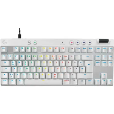 Logitech G Pro X TKL Rapid Gaming-Tastatur Weiß QWERTZ