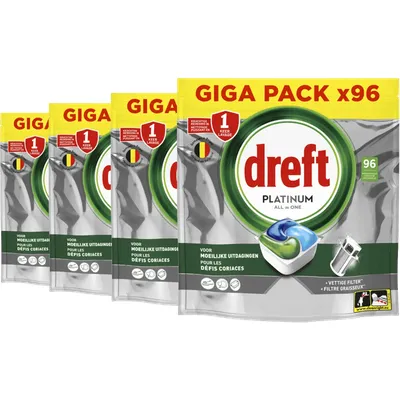 Dreft Spülmaschinentabs Platinum All In One - 4er-Pack (264 Stück)