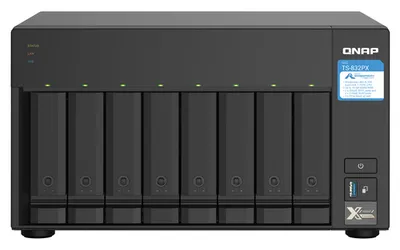 QNAP TS-832PX-4G NAS 8-Bay [0/8 HDD/SSD, 2x 10GbE SFP+, 2x 2.5GbE, 3x USB 3.0, 4GB RAM]